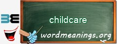 WordMeaning blackboard for childcare